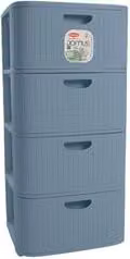 Cassettiera salvaspazio 4C DOMUS HOME COLLECTION Blu fumé H: 80 cm, L: 40 cm, P: 40 cm