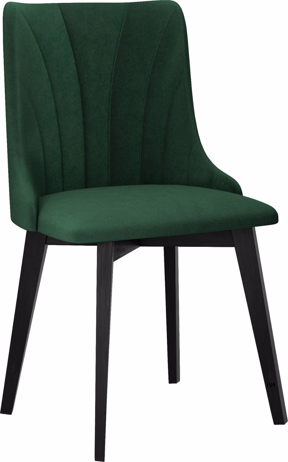 Sedia da pranzo imbottita AFTON 10 - nero / verde