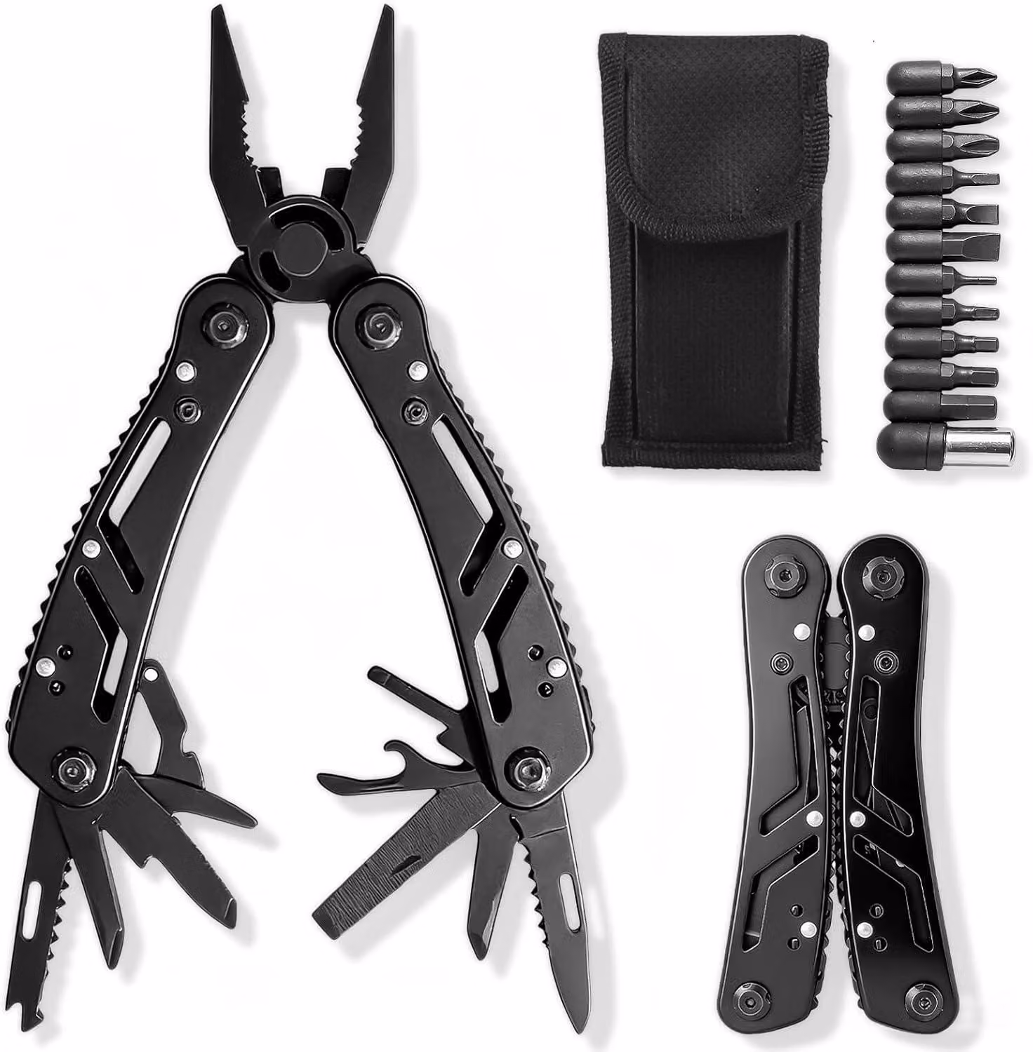 Multitool 23-in-1, in acciaio inossidabile, pinza multifunzione, ideale per attività all'aperto