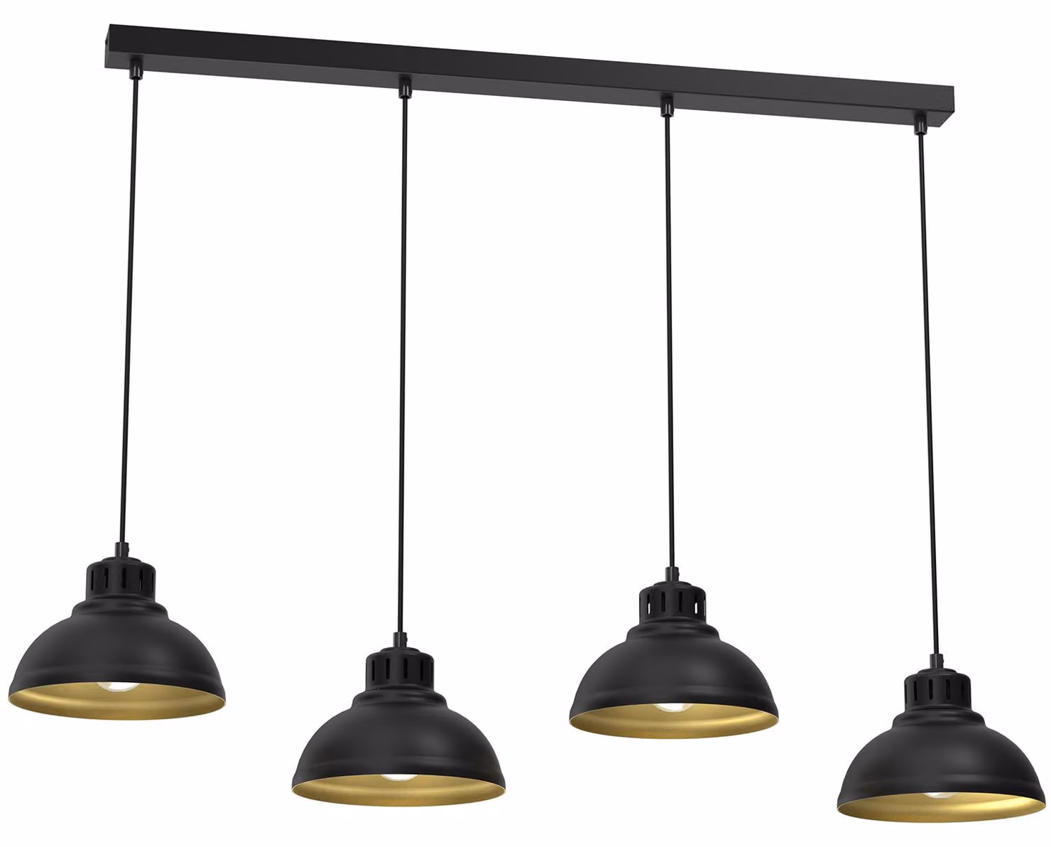 Lampada a sospensione a quattro punte nera su stecca SVEN 9117 Luminex