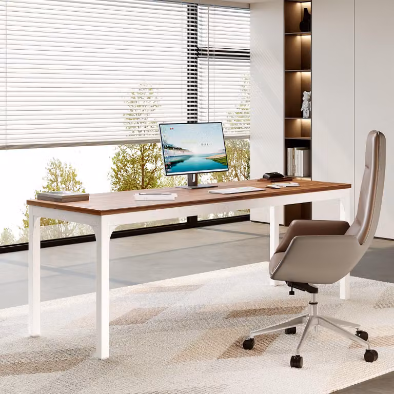 Scrivania, scrivania per computer da 200 cm per 2 persone, scrivania per PC, tavolo da riunione, grandi scrivanie da ufficio, tavoli, per l'ufficio in casa
