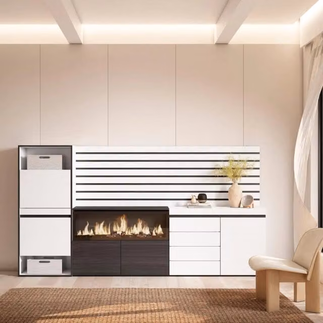 Scarpiera e mobile contenitore SKRAUT HOME bianco con cassettiera e ante a battente per camera da letto o ingresso L: 274 cm, P: 35 cm, H: 145 cm – 1