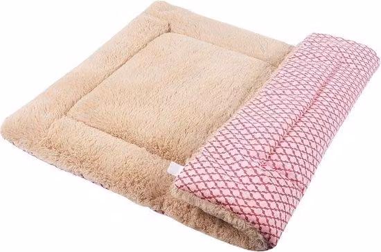 Morbido tappetino per cani, rosa, 90x70 cm, in peluche, lettino per animali domestici XZ014