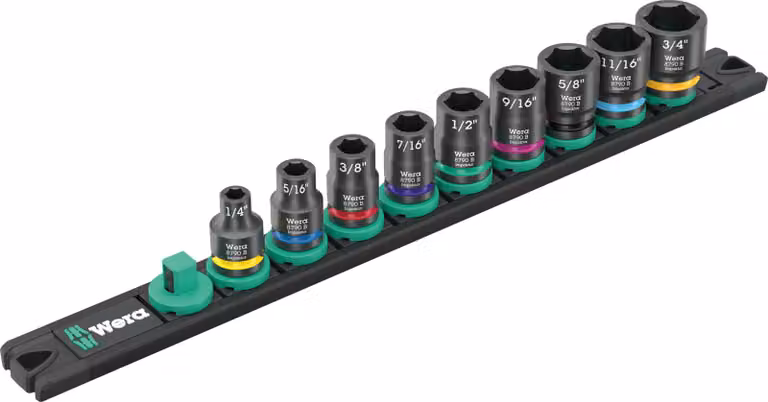 Wera 9608 Nuss-Magnetleiste B Impaktor Imperial 1