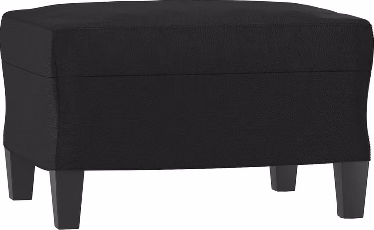 Poggiapiedi Nero 60x50x41 cm in Pelle finta
