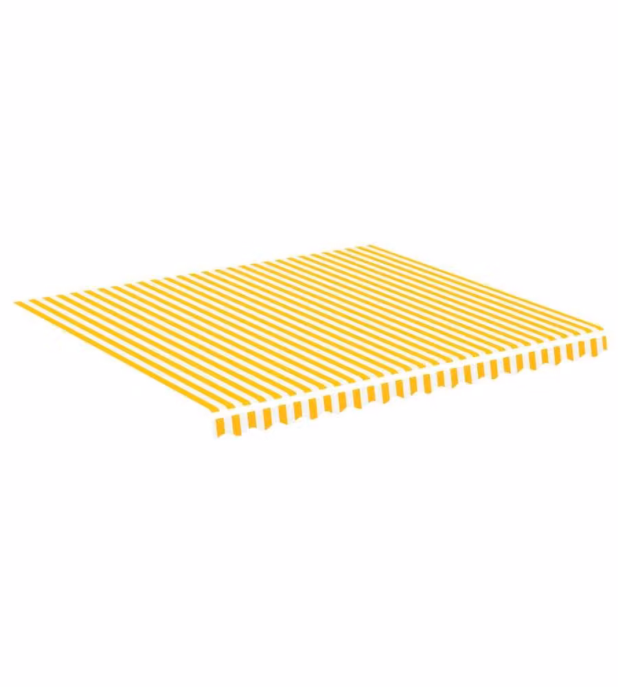 Tessuto di ricambio per tenda da sole vidaXL in poliestere, giallo e bianco, L: 380 cm, P: 20 cm, H: 20 cm – 2