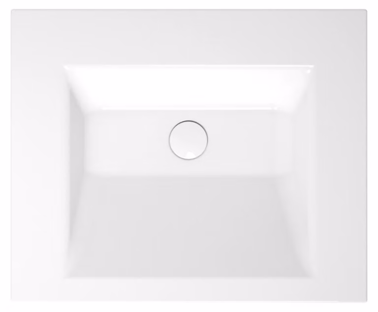 BetteAqua lavabo à encastrer, sans trou pour robinet, sans trop-plein, 600x495x80mm, A070-000PW, A070-000PW