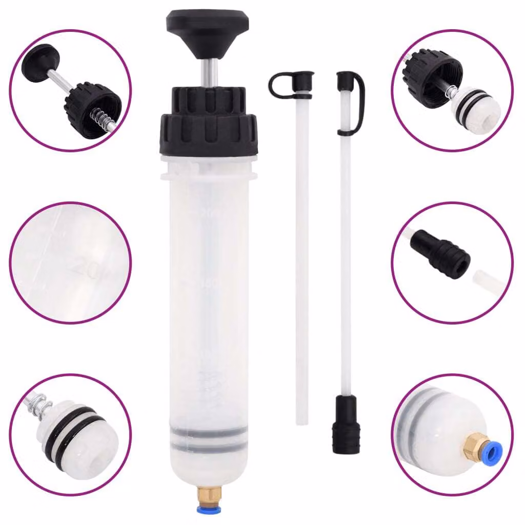 vidaXL Spurgo freni bianco e nero 0,2 L