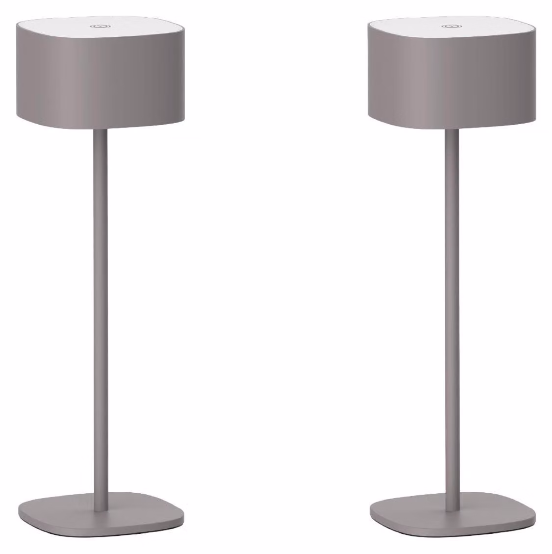 Luxus Europe - Lampada da tavolo Milos - Set da 2 - Colore tortora - Lampada da tavolo senza fili, adatta per interni ed esterni – Ricaricabile