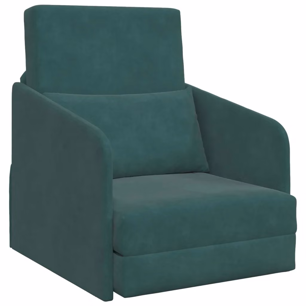 Divano letto moderno vidaXL in velluto verde L: 65 cm, P: 80 cm, H: 83 cm – 2