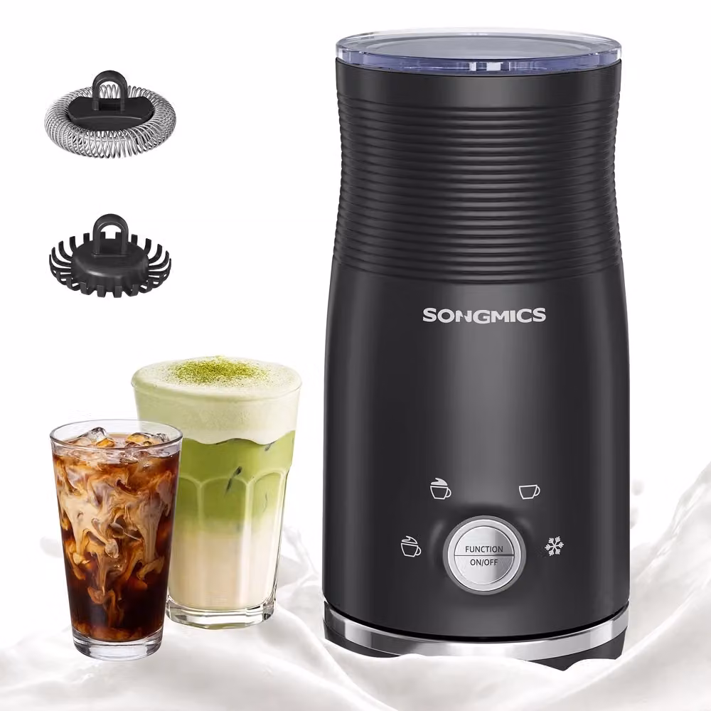 Montalatte Elettrico 4 in 1 Caldo e Freddo 300 ml Bianco, Nero Inchiostro