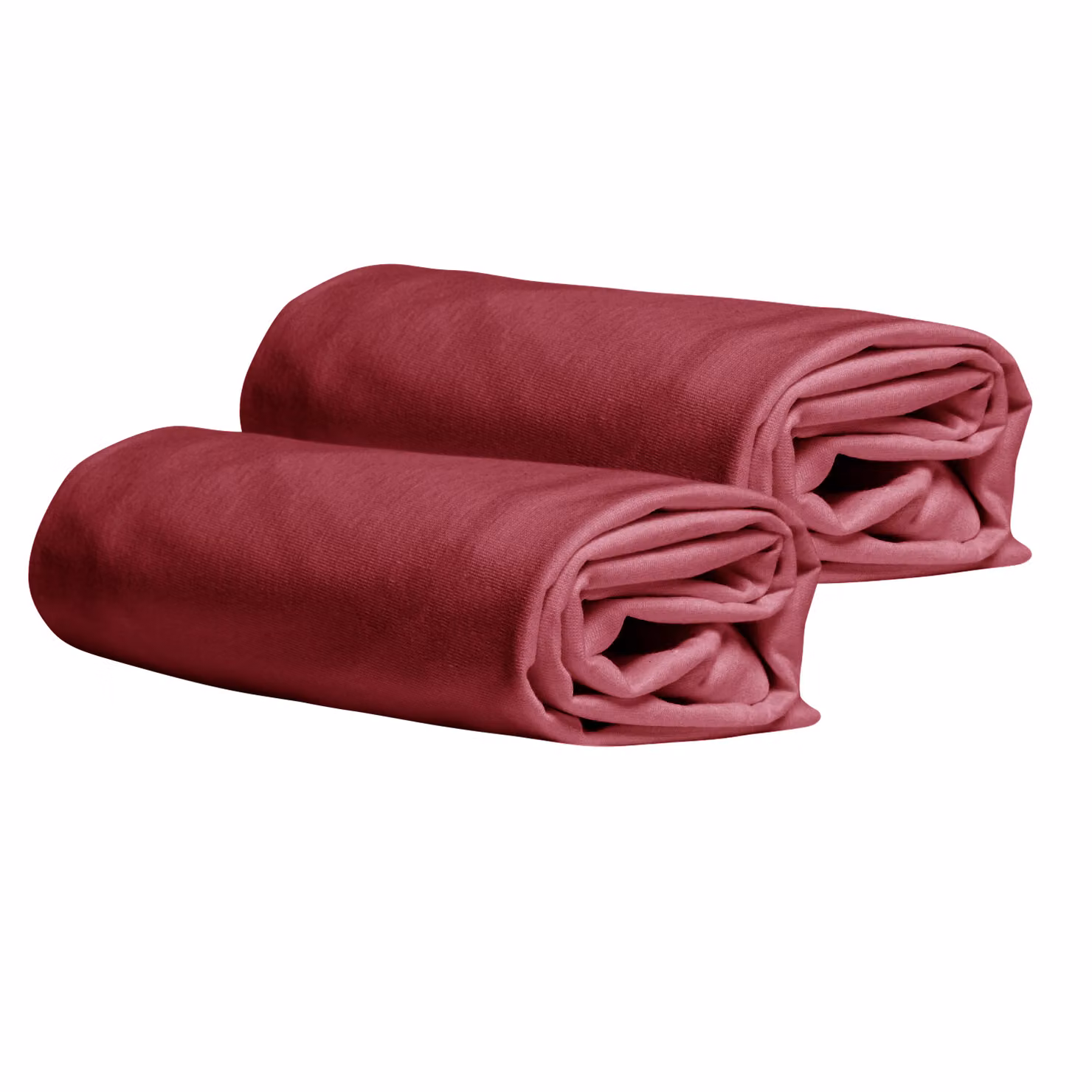 DaunenStep Set di 2 federe copricuscino in jersey Vivacolor colore rosso con chiusura a zip – 2