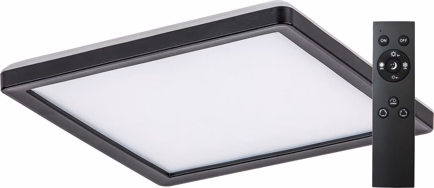 Rabalux SMART TUYA Plafoniera LED nera Inverness quadrata 250x250mm 15W CCT con DO 7775