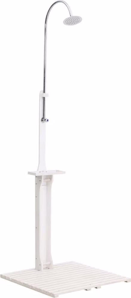 Maison Exclusive - Doccia da giardino in legno, colore bianco