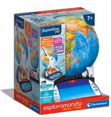 Globo Esploramondo Real Time Clementoni, Gioco Educativo Multicolore per Bambini dai 7 Anni in su