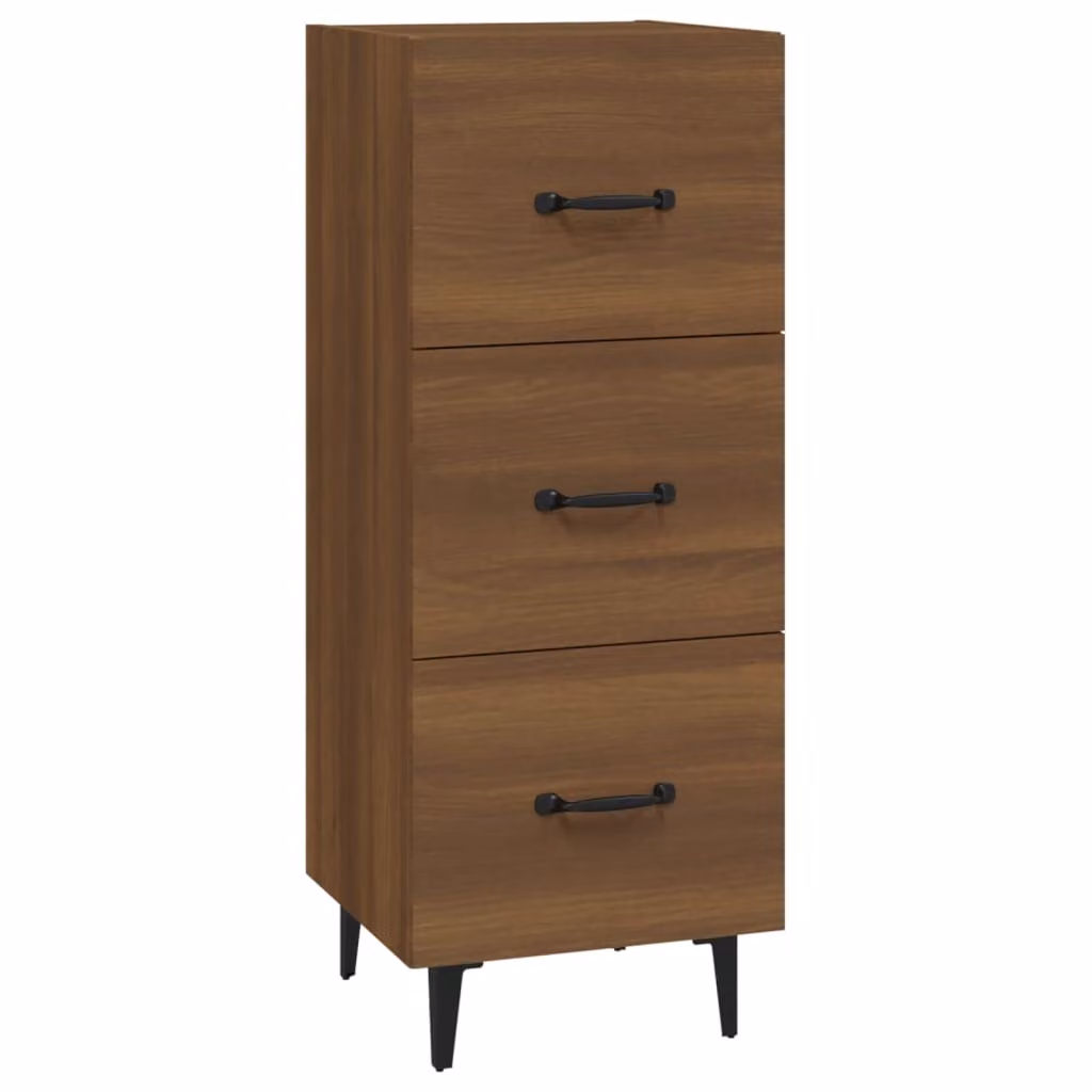 Credenza Rovere Marrone 34,5x34x90 cm in Legno Multistrato