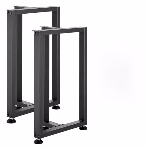 VEVOR Gambe per Tavolo in Acciaio, Gambe per Scrivania Smontabili a Forma di T con Tubo Quadrato, Design Modulare, Montaggio Semplice, Carico Max. 1000 kg, 74 x 45 cm, Set da 2, per Tavolo da Bar