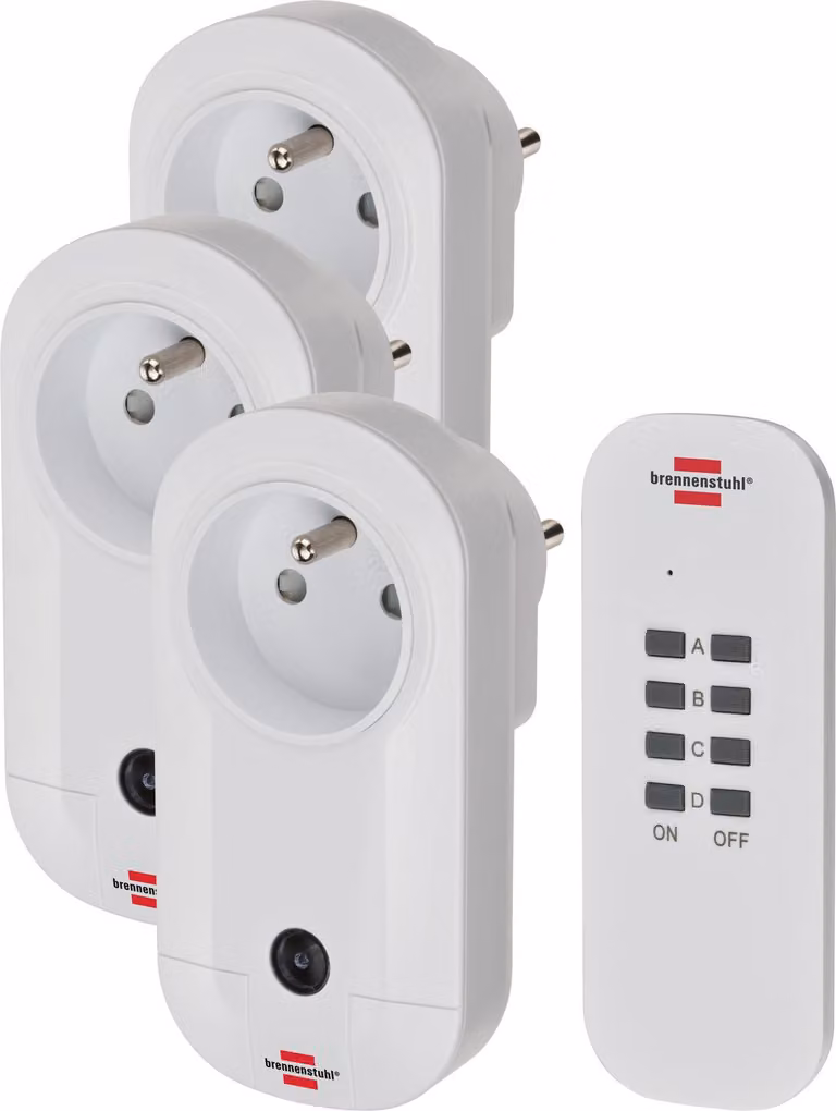 Presa di corrente telecomandata Brennenstuhl Comfort-Line, 3 prese interne