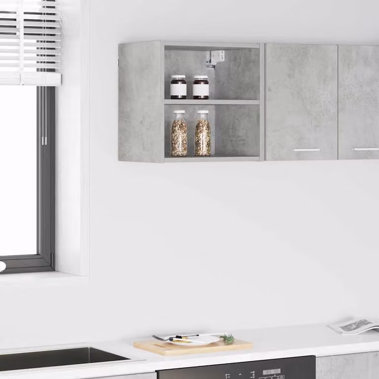 vidaXL Armadio pensile da cucina moderno in MDF Grigio cemento L 40 cm, P 29,5 cm, H 40 cm