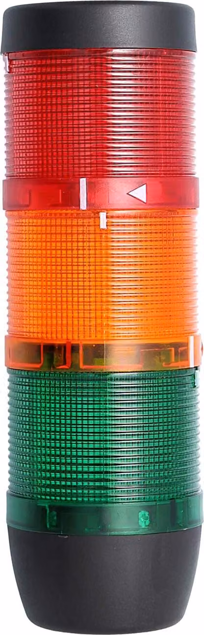 Colonna segnaletica STEX24 verde-giallo-rosso, 70 mm, 24 V CA/CC, luce LED fissa SS70-OB3/24 109 Dimensioni Lunghezza 216,0 mm, diametro 70,0 mm