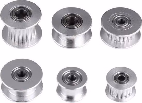 Puleggia in alluminio stampata in 3D, 16 denti - 5 pezzi - spessore 6 mm - diametro interno 10 mm - foratura W6 mm, 20 denti, 5 senza denti
