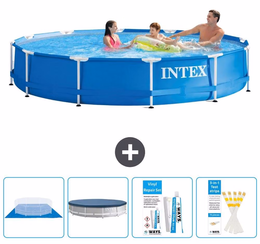 Piscina autoportante rettangolare - 366x76 cm - 5 pezzi - Modello S22456