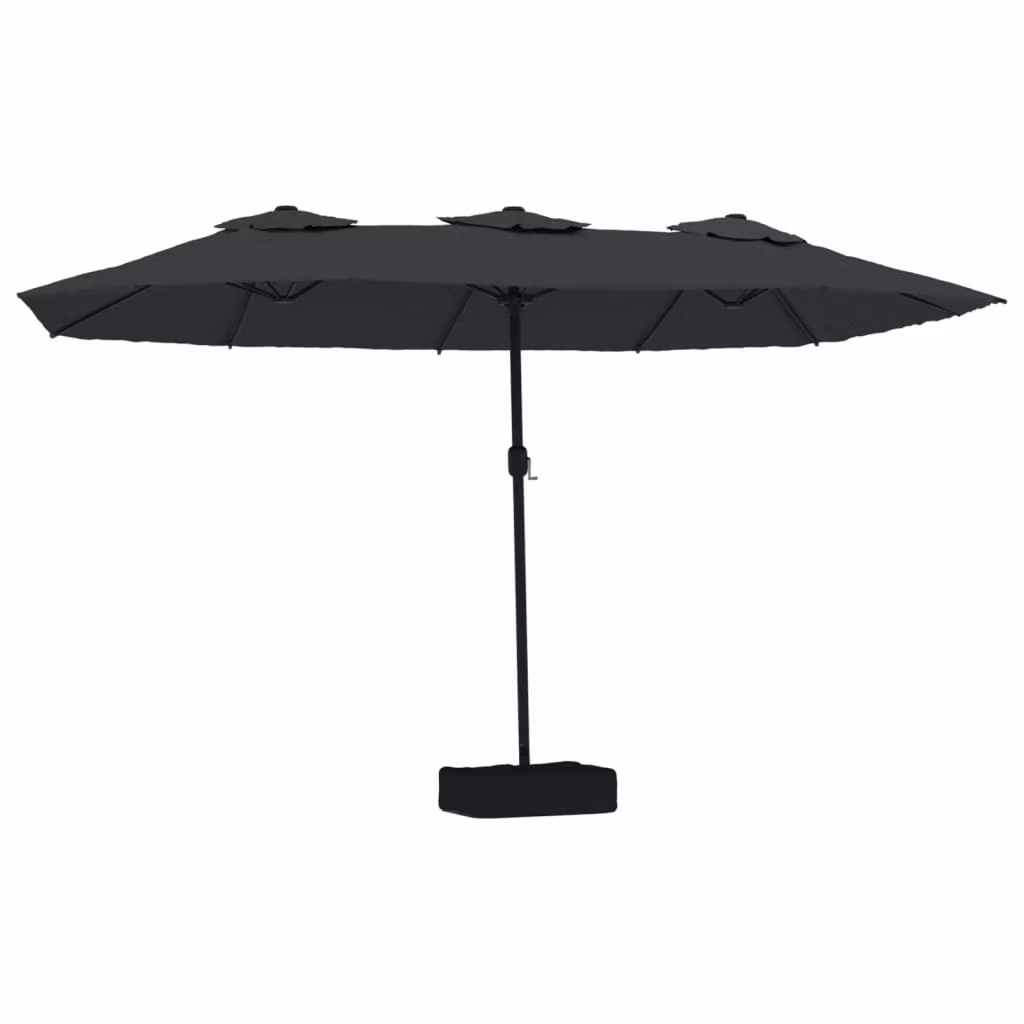 Ombrellone a Doppia Testa Nero 449x265 cm