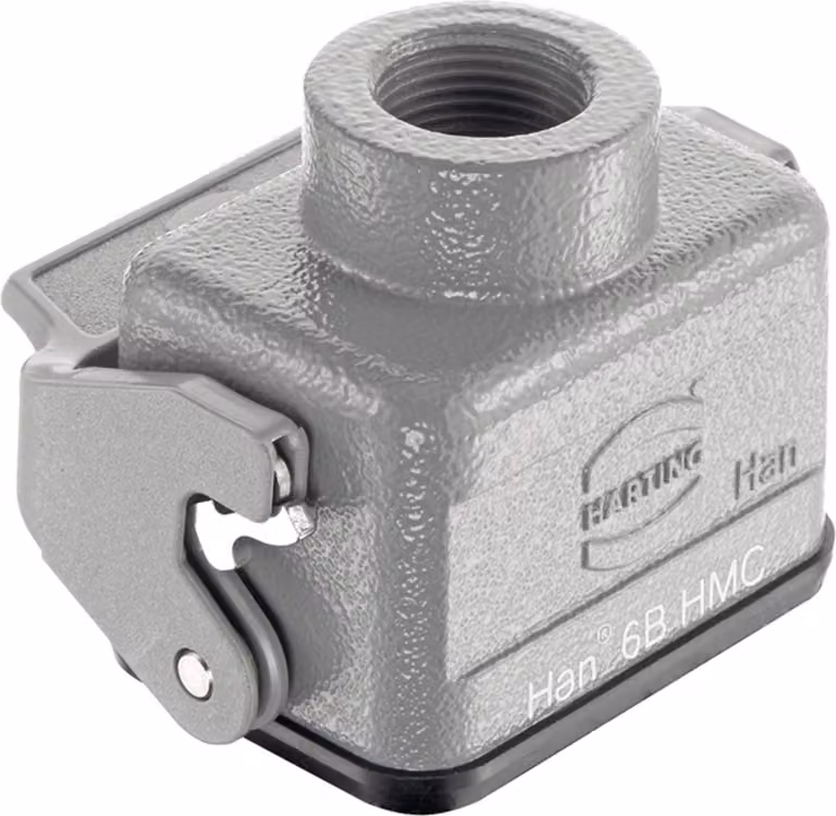 HARTING Han 6B HMC Alloggiamento connettore basso, 1xM20 uscita cavo diritta, con 1 staffa longitudinale - 1 pezzo