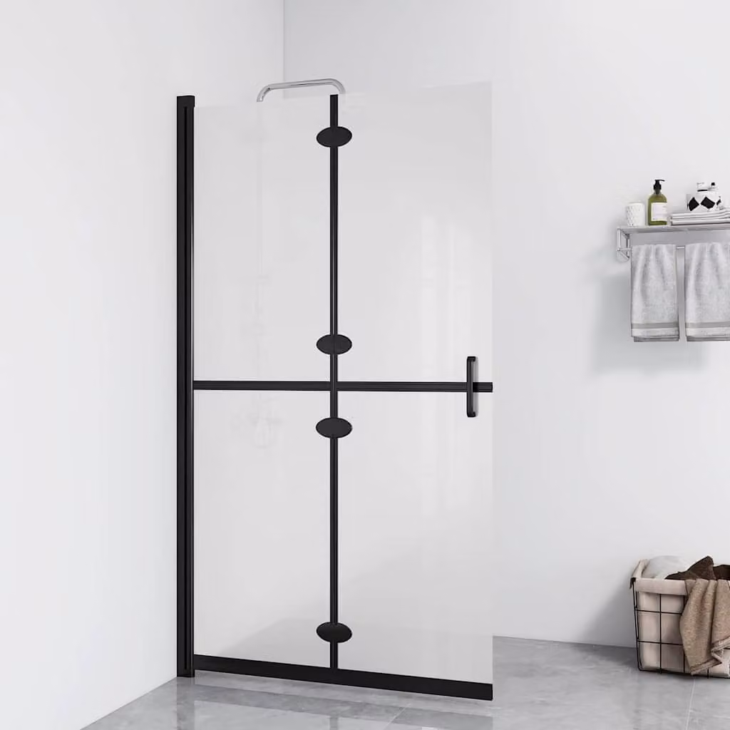 Parete per Doccia Walk-in Pieghevole vidaXL in Vetro ESG Opaco L: 110 cm, H: 190 cm