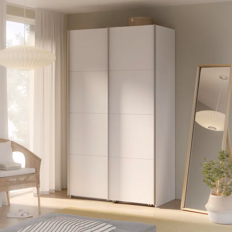 Armadio Forte SOPHISTISPACE, 120 cm, moderno armadio con 2 ante scorrevoli, in legno
