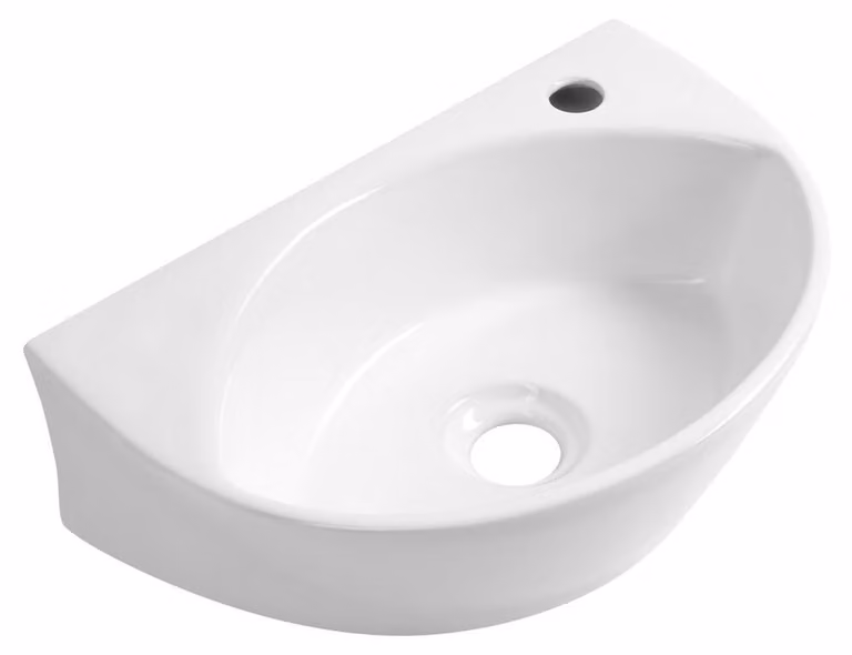 Lavabo in Vetroceramica LIZA 40x27 cm, bianco