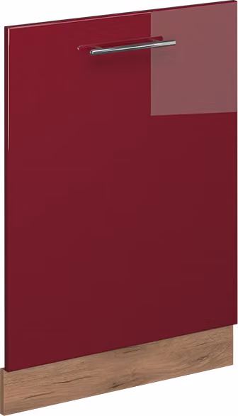 Pannello frontale della lavastoviglie Vicco Fame-Line Bordeaux lucido 60 cm senza piano di lavoro, Model 54316