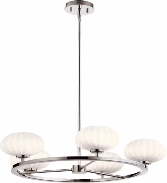 Lampadario Pim cromato lucido LED 5xG9 IP44 Quintiesse