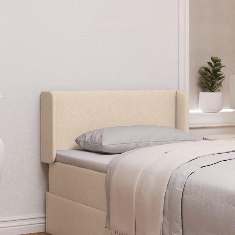 vidaXL Orecchia della Testata in Tessuto Beige L: 40,5 cm, P: 40,5 cm, H: 4 cm