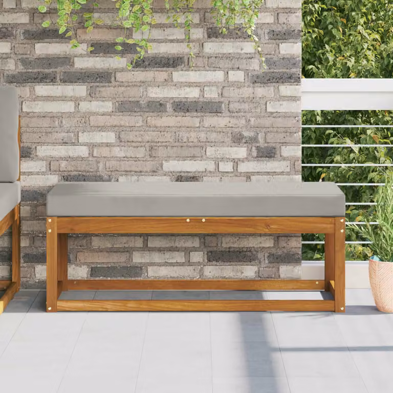 vidaXL Cuscino da Sedia Esterno Moderno in Poliestere Grigio L: 40 cm, P: 40 cm, H: 8 cm