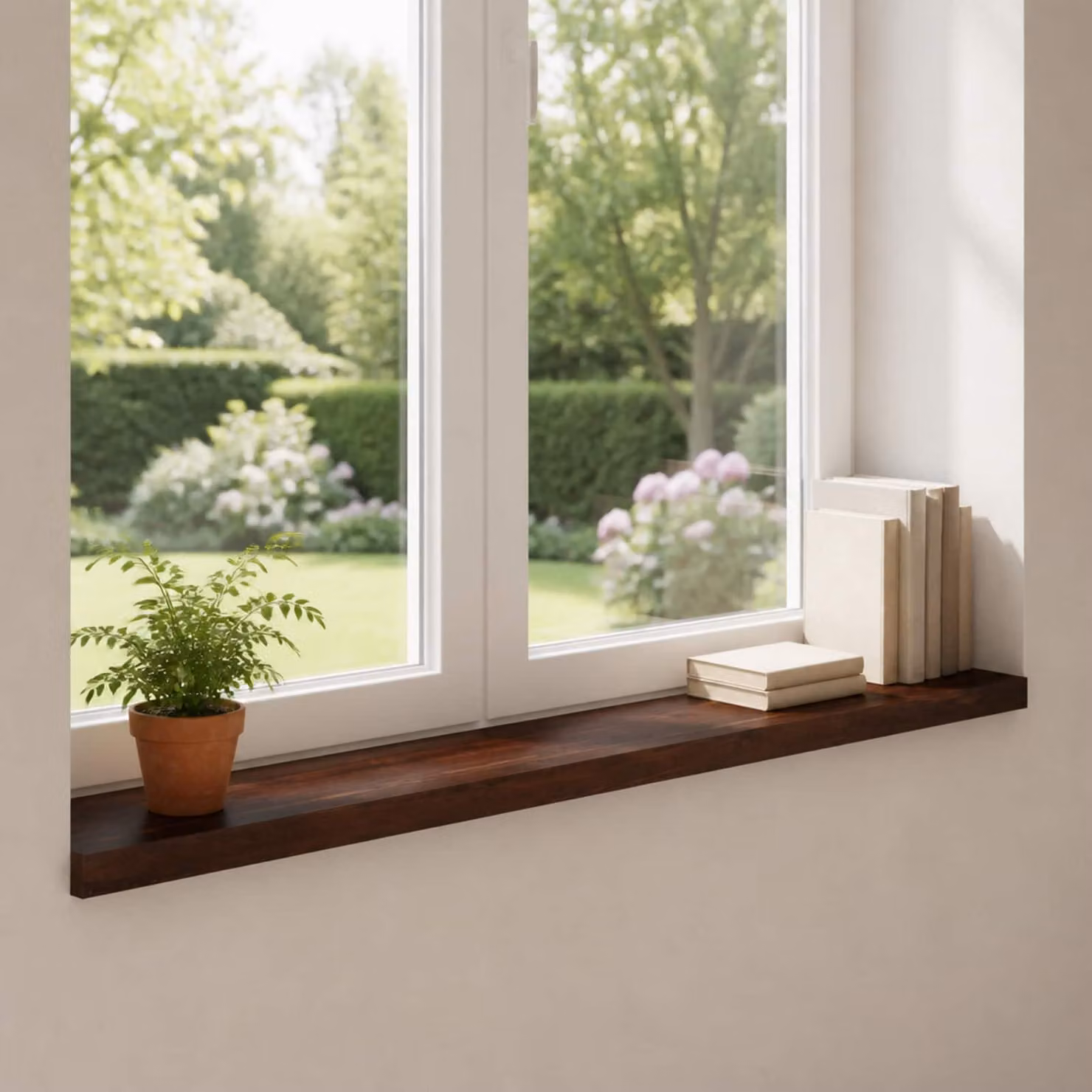 Set di 2 soglie per finestre vidaXL in legno marrone scuro L 120 cm x P 20 cm x H 2 cm
