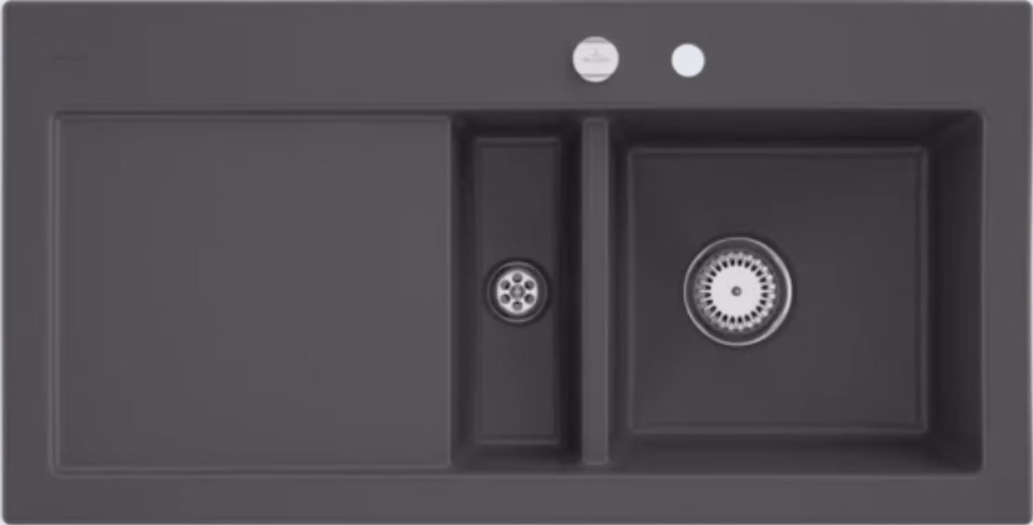 Lavello da cucina Villeroy&Boch, lavello da cucina Subway 60 Graphite 1000x510mm, larghezza base 60cm
