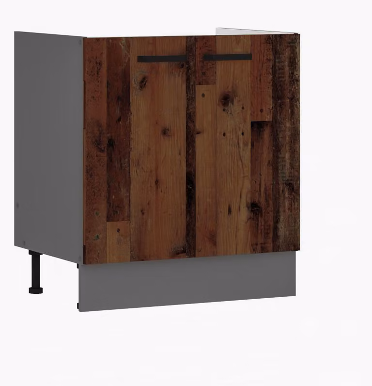Cucina OLD STYLE Wood: mobile sottolavello da 80 cm, angolo cottura, blocco cucina, cucina componibile