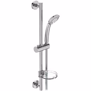 Ideal Standard Idealrain - Set di soffioni doccia 80, 3 getti, asta e tubo flessibile, cromo B9503AA