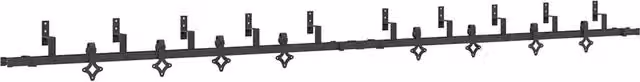 Kit di Binari per Porte Scorrevoli CFW7676608 in Acciaio Nero Opaco Lunghezza: 427 cm