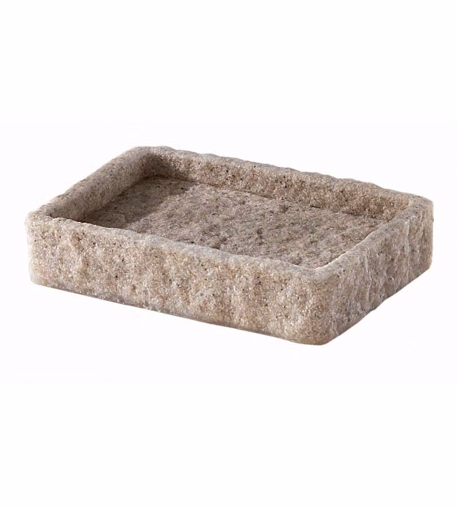 Portasapone da appoggio Gedy Aries in pietra beige L: 12,2 cm, P: 8,6 cm, H: 2,4 cm – 1