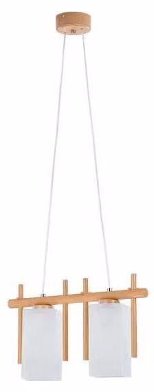 Lampada a sospensione in legno SAKE, legno chiaro, 2xE27x15W, dimensioni: 87x51x10 cm, IP20, Alfa