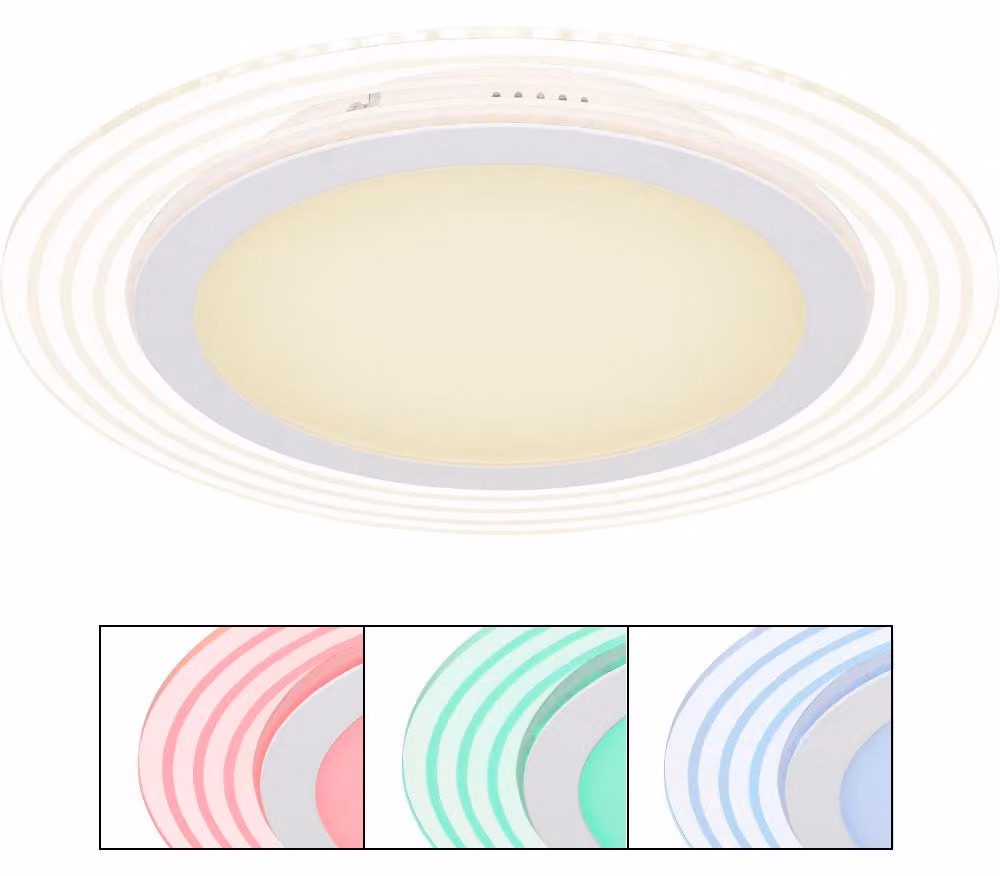 Plafoniera LED RGB, dimmerabile, telecomando, bianca, D 40 cm