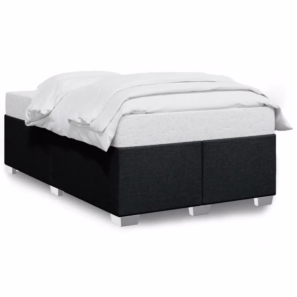vidaXL Giroletto senza Materasso Nero in Tessuto L: 120 cm, P: 190 cm – 2
