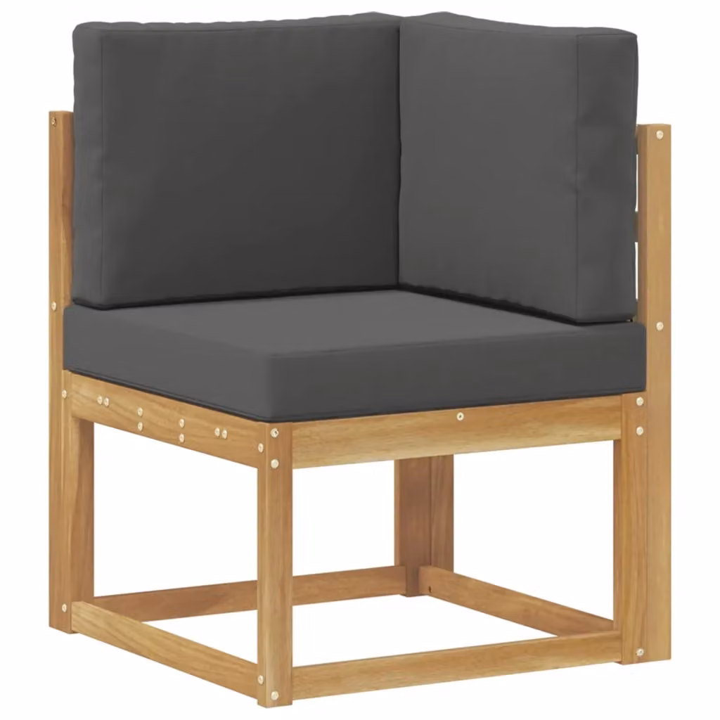 Divano Angolare da Esterno Componibile DESIGN IN in Legno di Acacia Massello Bianco con Cuscini – 2