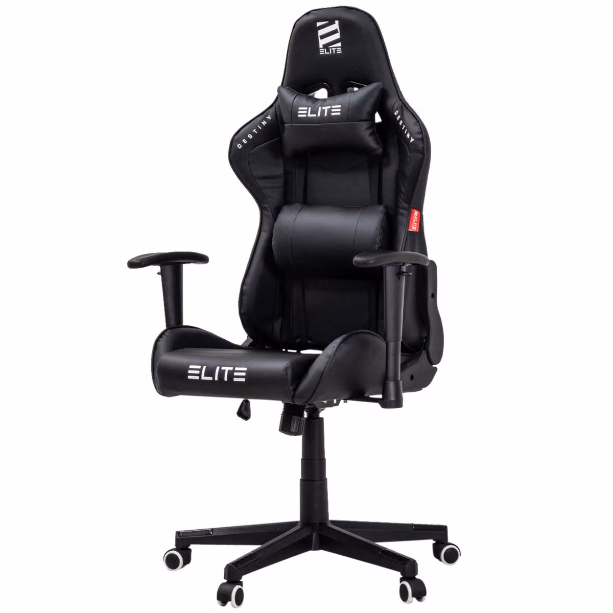 Sedia da gaming Elite | Sedia da ufficio ergonomica - Sedia da scrivania - Sedia da gaming racing per PC - Sedia da gaming - Poltrona da gaming - Poggiatesta - Sedia (nera)