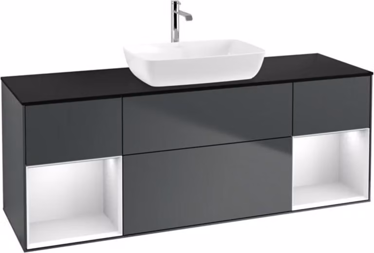 Mobiletto V&B Finion 160cm, Pl b m, Rg w m Lac, md bl. m Lac
