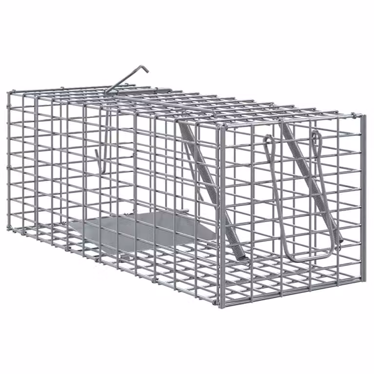 Trappola per animali vidaXL in acciaio, colore antracite, L: 31 cm, P: 13 cm, H: 12 cm