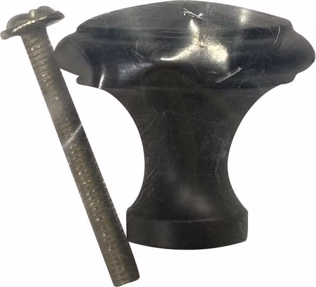 4 pomelli per porte, 32 mm, ferro nero, finitura EDM