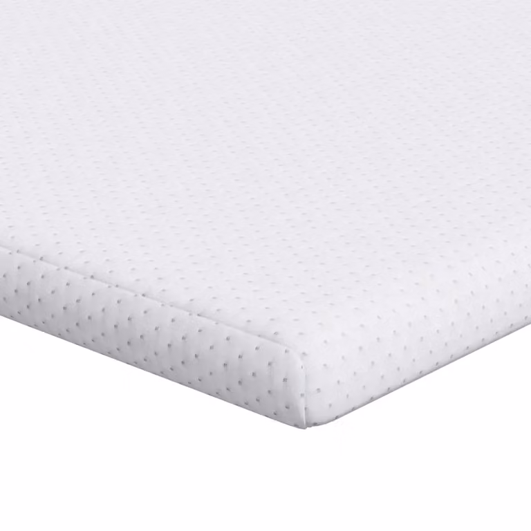 Topper per materasso vidaXL in tessuto jacquard bianco L: 160 cm x P: 200 cm